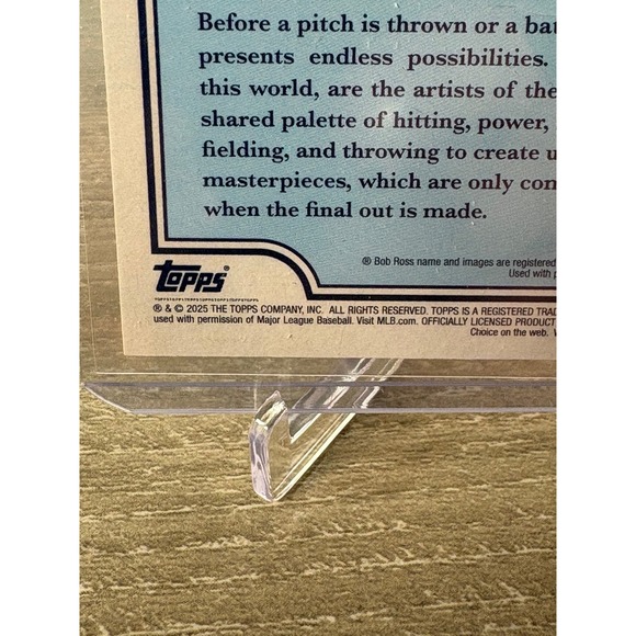 2025 Topps Bob Ross The Joy of Baseball Roki Sasaki RC Dodgers /99 #100 - Picture 4 of 4